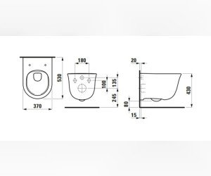 Подвесной унитаз Laufen New Classic 8.2085.1.400.000.1 37 x 53 x 35 см, безободковый, белый