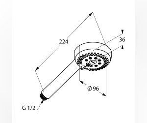 Душевая лейка Kludi Logo 3S 6830005-00 DN15, цвет хром