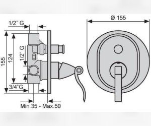Смеситель для душа Emmevi Abel 39019CR, хром