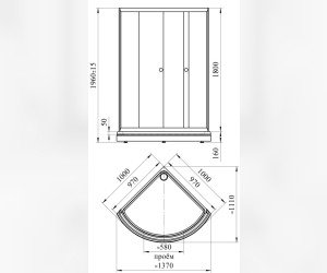 Душевой уголок Радомир 100 100х100 см