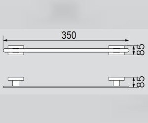 Полотенцедержатель 35 см Veragio Ramba, хром VR.RMB-4920.CR