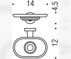 Мыльница подвесная Colombo Basic B2701, стекло хром