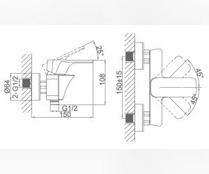 Смеситель D&K Berlin DA1433113 для душа, оранжевый