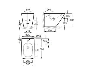 Биде Jacob Delafon Escale E1293-00 напольное