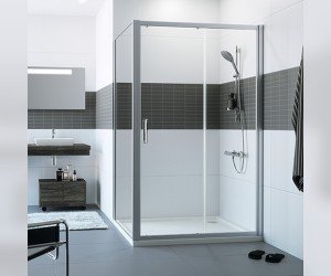 Душевая дверь раздвижная Huppe Classic 2 C20409.069.321,стекло прозрачное, профиль блестящее серебро, 120х 200 см