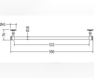 Полотенцедержатель Devon&Devon First Class DD33370OT, 59 см, светлое золото