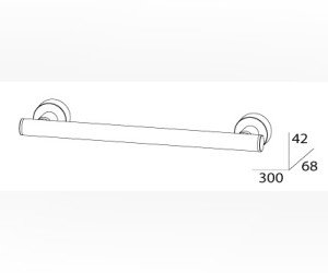 Полотенцедержатель FBS Nostalgy NOS 029 длина 30 см, хром