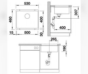 Мойка Blanco Rotan 500-U белая, 523076