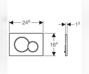 Клавиша Geberit Sigma Type 01 115.770.DT.5, пластик, латунь