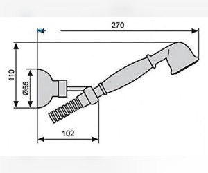 Душевой набор Emmevi 110BR, бронза