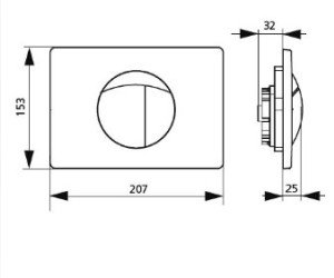 Клавиша Sanit S701 16.701.01..0000bi, белая