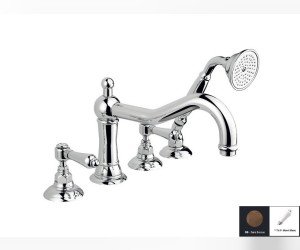 Смеситель Nicolazzi Dames Anglaises 1449GB78 для ванны и душа, темная бронза, ручки P. Mont Blanc