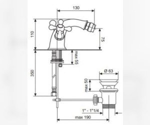 Смеситель для биде Emmevi Deco Classic 12014CR, хром
