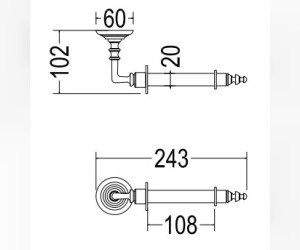 Бумагодержатель Devon&Devon Chelsea DD208CR, хром