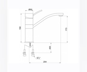 Смеситель Timo Berta 0303FN black для кухонной мойки, черный