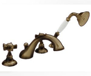 Смеситель Nicolazzi Dames Anglaises 1404DB18 для ванны и душа, темная бронза, ручки Dames Anglaises