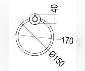 Полотенцедержатель Devon&Devon Trendy WFC460OT, 170 см, латунь