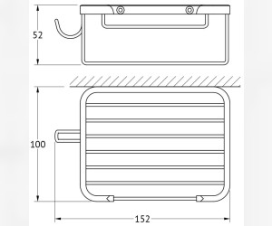 Полочка-решетка прямоугольная FBS Ryna RYN 016