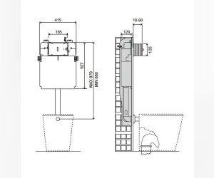 Бачок встраиваемый Migliore Better bac ML.BTR-27.662 для напольного унитаза (без кнопки)