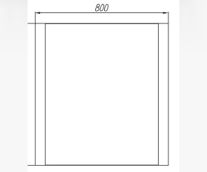 Зеркало Акватон Ария 80, черный глянец, 1A141902AA950