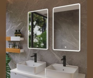 Зеркало Dreja Point 50 x 80 см, 99.9026, подвесное, c Led-подсветкой белое