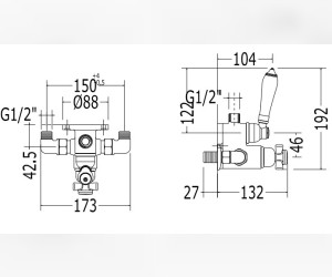 Душевой комплект Devon&Devon HUF84CR, хром
