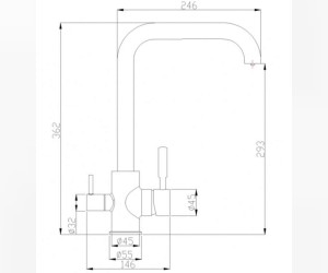 Смеситель Zorg Steel Hammer SH 715 CR для кухни под фильтр, хром