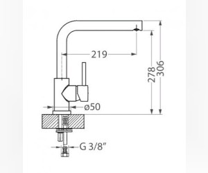 Смеситель для кухни Alveus Selma G91 Carbon 1129043, хром/черный