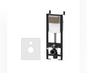 Инсталляция Damixa, для унитаза с клавишей смыва глянцевый хром, DX00.I011.0151