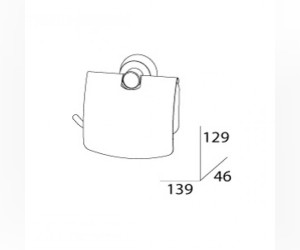 Держатель туалетной бумаги с крышкой FBS Vizovice VIZ 055