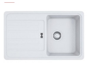 Мойка Franke EUROFORM EFG 614, 114.0175.399, гранит, установка сверху, оборачиваемая, цвет белый, 80*47,5 см