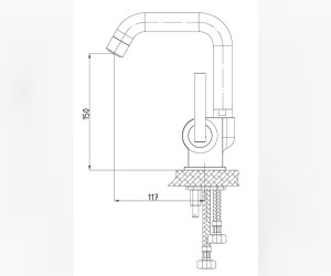 Смеситель GPD Frezia MLB100, для раковины, хром