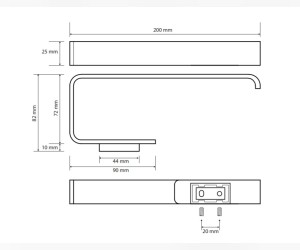 Полотенцедержатель-кольцо Bemeta Solo 139104062 20 x 8.2 x 2.5 см, хром