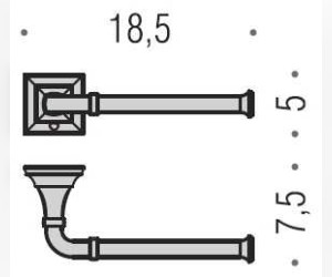 Держатель туалетной бумаги Colombo PORTOFINO B3208 SX хром, левосторонний