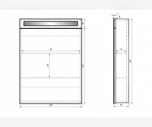 Зеркальный шкаф Dreja Uni 60 с подсветкой