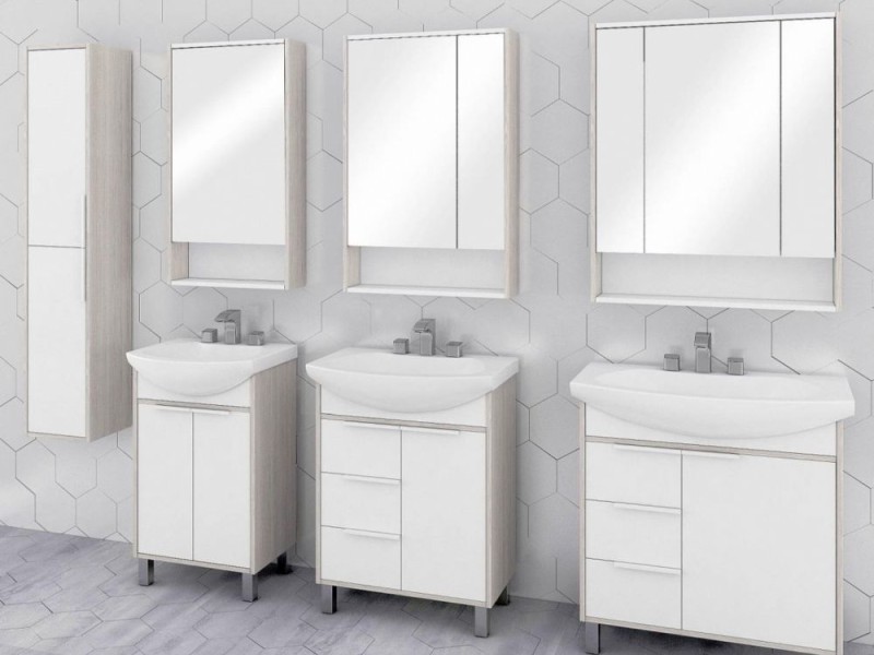 Шкаф-зеркало Акватон Рико 65 см 1A215202RIB90