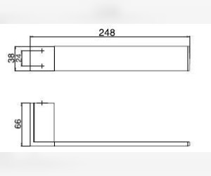 Полотенцедержатель Emco Liaison 1755 001, 25 см, хром