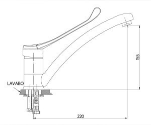 Смеситель GPD Медицина MEB45, для раковины, хром