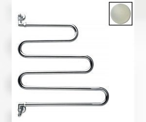 Полотенцесушитель водяной Margaroli Vento 405BN, высота 64 см, ширина 60 см, шлифованный никель