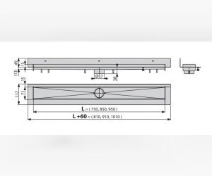 Душевой лоток AlcaPlast APZ23-950