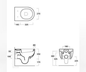 Подвесной унитаз Simas E-Line EL18bi