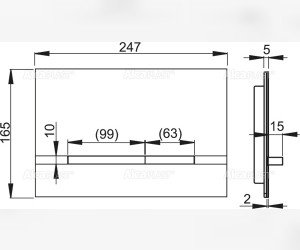Клавиша смыва AlcaPlast Stripe, белый