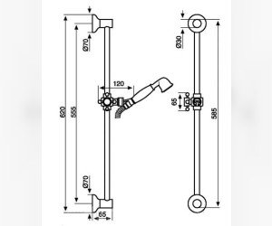 Душевой комплект Emmevi C02541NO, черный/золото