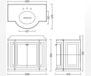 Тумба под раковину Devon&Devon Clarence EFCLAROFBF - белый