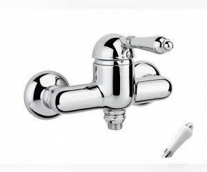 Смеситель Nicolazzi Classico Monokomandi 3405CR76 для душа, хром, ручки P.M. BLANC