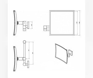 Настенное косметическое зеркало Langberger Vico 75485 с 5-ти кратным увеличением