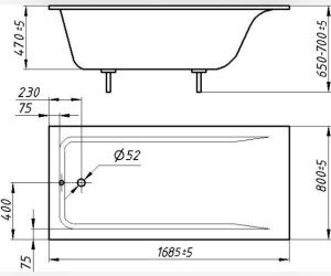 Ванна из искусственного камня Фэма Алессандрия 168.5 x 80 см