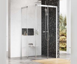 Душевой уголок Ravak Matrix MSRV4 100х100, профиль блестящий, витраж транспарент, 1WVAAC00Z1