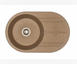 Кухонная мойка Акватон Амира круглая с крылом, терракот, 1A712932AI270