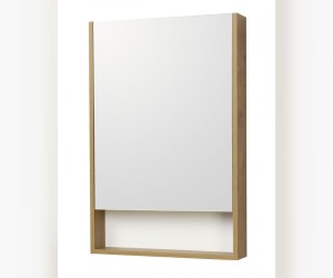 Зеркальный шкаф Акватон Сканди 55 см, 1A252102SDZ90, подвесной, белый/дуб рустикальный